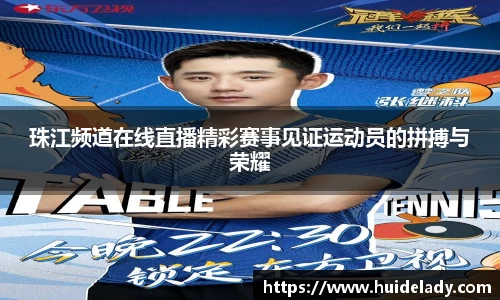 珠江频道在线直播精彩赛事见证运动员的拼搏与荣耀