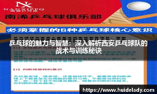 乒乓球的魅力与智慧：深入解析西安乒乓球队的战术与训练秘诀