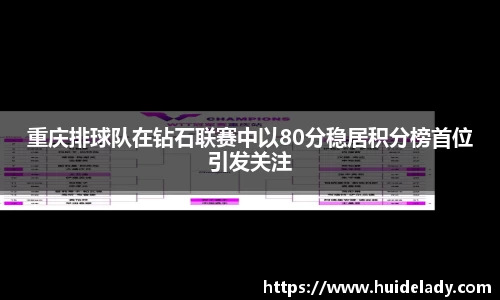 重庆排球队在钻石联赛中以80分稳居积分榜首位引发关注